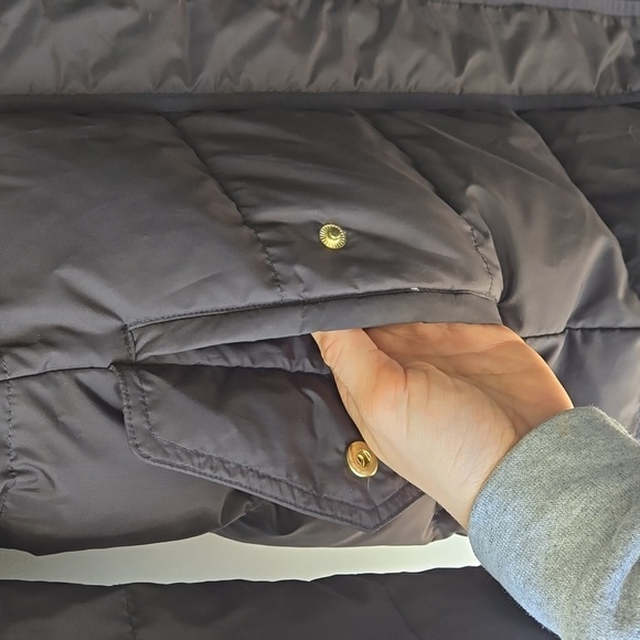 COPY - J Crew Black Quilted Long Line Down Puffer Winter Coat - Picture 5 of 9